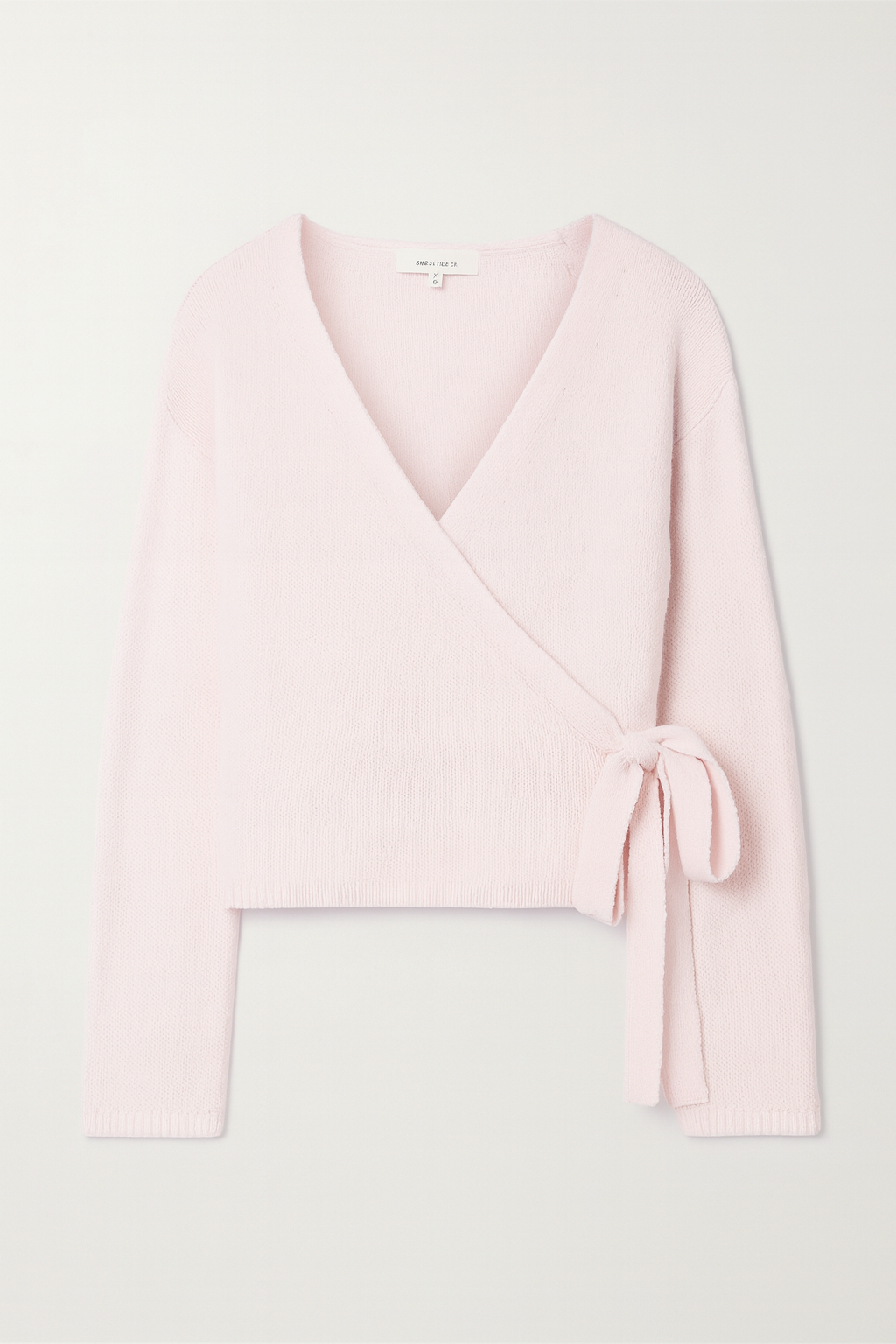 Soft Knit Wrap Sweater with Side Tie