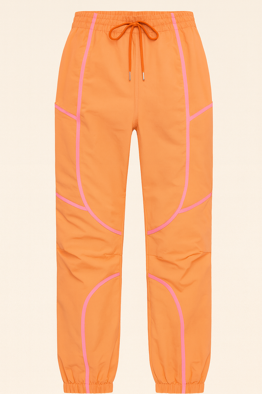 Vibrant Tangerine Utility Jogger Pants