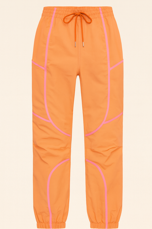 Vibrant Tangerine Utility Jogger Pants
