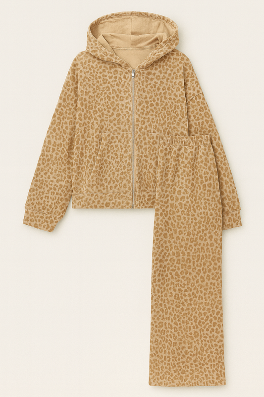 Wild Comfort Leopard Lounge Set