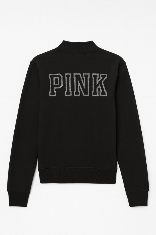 Black Mock Neck Sweatshirt